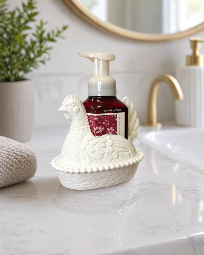 Hen on Nest Soap Holder for BBW Foaming Soap
