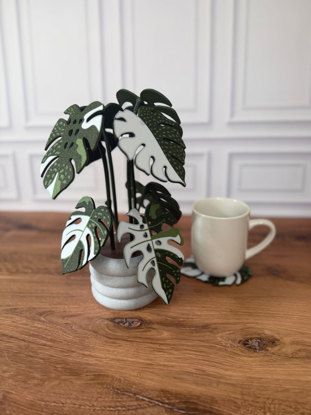 Magnetic Monstera Plant Coaster Set