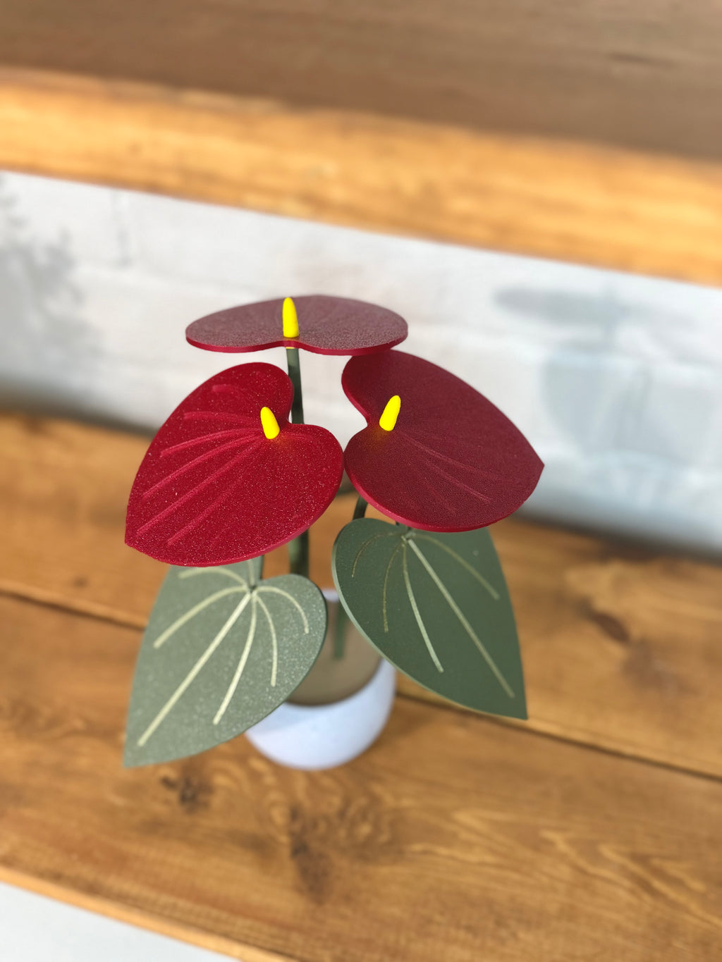 Red Anthurium Plant Coaster